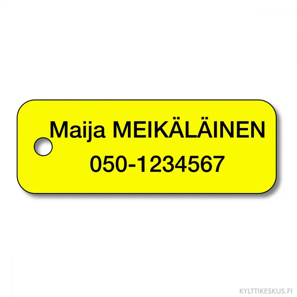 Lain vaatima pyydysmerkki kaiverretulla nimellä ja yhteystiedoilla. Lain vaatima pyydysmerkki kaiverretulla nimellä ja yhteystiedoilla.