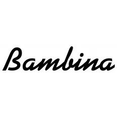 Musta veneen nimitarra "Bambina"-tekstillä