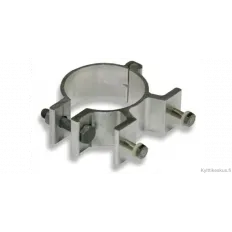 Saranoitu alumiinikiinnike kylttien kiinnittämiseen halk. 60mm putkeen.
