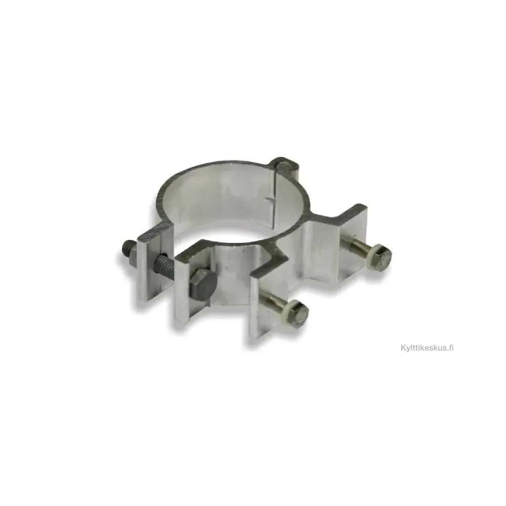 Saranoitu alumiinikiinnike kylttien kiinnittämiseen halk. 60mm putkeen. Saranoitu alumiinikiinnike kylttien kiinnittämiseen halk. 60mm putkeen.
